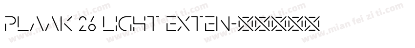 Plaak 26 Light Exten字体转换